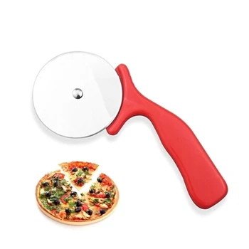 Picu Griešanai, Nerūsējošā Tērauda Nazis Kūka Instrumenti Picas Riteņiem Šķēres Ideāls Pica Pīrāgi Vafeļu Mīklas Cepumi Sarkanā Krāsa
