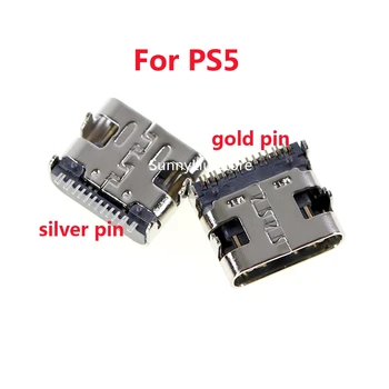 30pcs Par ps5 Micro usb lādētāja ligzdas Tips-C Lādētāja Ligzda savienotājs PlayStation 5 Bezvadu kontrolieris