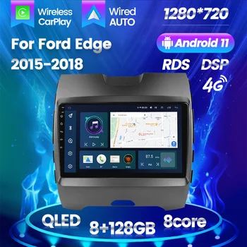 Auto Audio Radio, GPS Ford Edge 2 2015 2016 2017 2018 Android Auto skārienekrāns QLED Stereo Navigācijas Multimediju DSP Ne Dvd