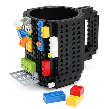 350ml Radošo Piena Krūze Kafijas Tases Radošus Veidot-uz Ķieģeļu Krūze Krūzes Dzeramā Ūdens Īpašnieks par LEGO Celtniecības Bloki Konstrukcijas
