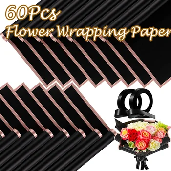 60Pcs Ziedu Ietinamo Papīru Caurspīdīgs Ūdensizturīgs Ziedu Pušķis Piegādes Atgriezeniska Ziedu Wrap Papīra, Mātes Diena, Kāzu