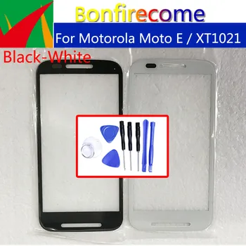 Par Motorola Moto E / XT1021 Touch Ekrāns Priekšējā Paneļa Stikla Lēcu, LCD Displejs Priekšējā Stikla