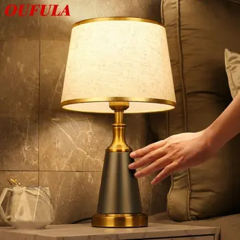OUFULA Mūsdienu Dimming Galda Lampa LED Radošo Luksusa Galda Gaismas Mājas Dzīvojamā Istaba Guļamistaba Gultas Dekori