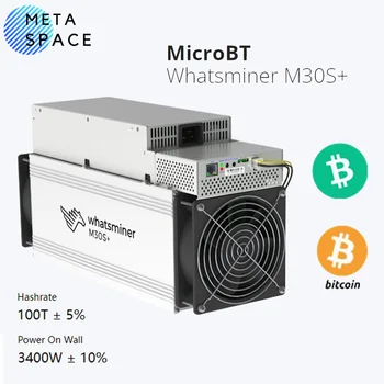 Jaunu Bitcoin Miner MicroBT Whatsminer M30S+ 100./s 3400W BTC Ieguves Mašīnas, SHA256 Algoritmu Jaunu Asic BTC Miner Ar PSU
