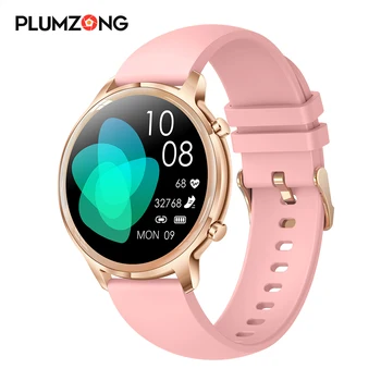 PLUMZONG 2023 Bluetooth Zvanu Smart Skatīties Sieviešu Fitnesa Tracker sirdsdarbība Pielāgošanas Skalu, Skatīties Sports Smart Aproce Par Android, IOS
