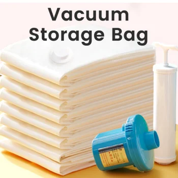 Vakuuma kompresijas soma apģērbu uzglabāšanas maiss, sega, vakuuma maisā vakuuma uzglabāšanas soma apģērbu maiss mājās uzglabāšanas piederumi