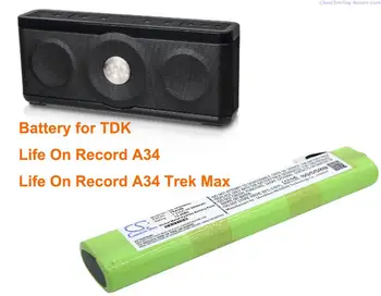 GreenBattery 2000mAh Akumulators TKA340 par TDK Life On Record A34, Dzīves Ieraksts A34 Pārgājiens Maks.