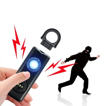 Personiskā Drošība, Signalizācijas Keychain ar LED Gaismas Praktiski 130dB Sirēna Ārkārtas Drošības Sirēnas, lai Sievietes Vīrieši