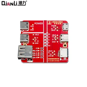 Qianli USB Kabeli Testeri Datu Kabeļa Pārbaude PCB Kuģa, iPhone, Android Veida USB-C Lightting Datums Kabelis On-Off Noteikšanas Rīks