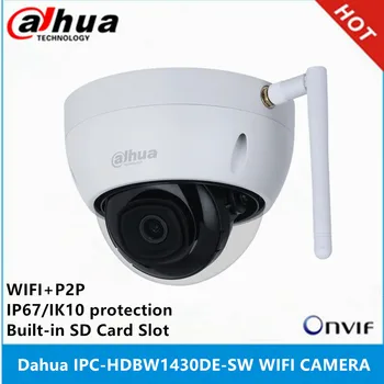 Dahua IPC-HDBW1430DE-SW 4MP IP Kameras IR30M IP67 IK10 iebūvēts SD Kartes slots Tīkla āra WIFI Kamera
