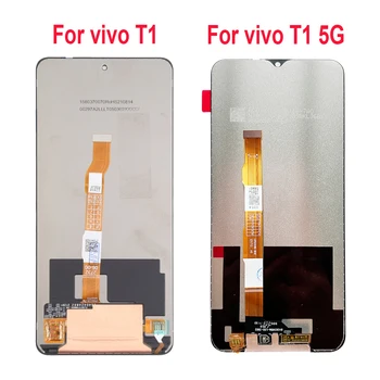 Oriģināls Par Vivo T1 5G V2141 V2157 LCD Displejs, Touch Screen Digitizer Montāžas Detaļas