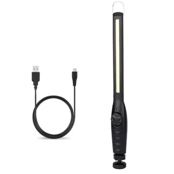 1Pc COB LED Lukturīti Magnētisko Darba indikators USB Lādējamu Lāpu Āķis Pārnēsājamas Laternas Inspekcijas Gaismas Kempings Auto Remonts Lampas