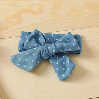 3 Gab. Jaundzimušo Gadījuma Tērpiem, Baby Meitenes Salātu Lidot Piedurknēm Ar Apaļu Kakla Romper + Dot Drukas Uzliesmojuši Bikses + Bowknot Galvas Stīpa