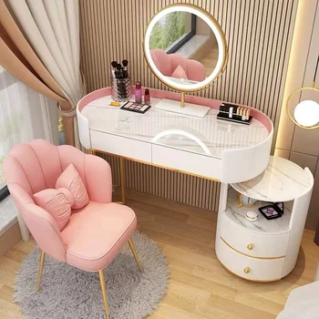 Vairumtirdzniecības Guļamistabas Mēbeles Ziemeļvalstu Luksusa Stila Koka Kumode Mērci Make-up, Tualetes galdiņš ar Spoguli