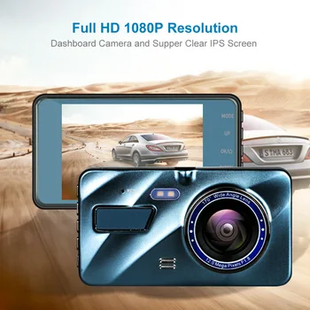Automašīnas DVR WiFi 4.0 Full HD 1080P Dash Cam Atpakaļskata Kamera Video Reģistrators Auto Novietošanas Monitors Nakts Redzamības Black Box, GPS Tracker