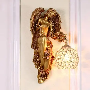 Dzīvo Jamo Istabu Ēdamistaba Dekoru Zelta Dizaina Mūsdienu Midcentury Mākslas Dekoru Zelta Eņģelis Sienas Lampas