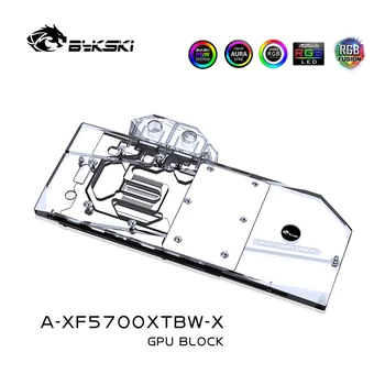 Bykski Pilnībā Segtu GPU Ūdens Dzesēšanas Bloks,XFX RX 5700 XT Melns Vilks / Thicc III Ultra Boost Gpu Vēsāks, A-XF5700XTBW-X