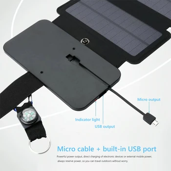 Āra Salokāms Saules Paneļu 40W 5V USB Izeja, Noderīgu Lādētāju Avārijas Elektroenerģijas Bankas Smart Tālrunis, Akumulators, Uzlādes
