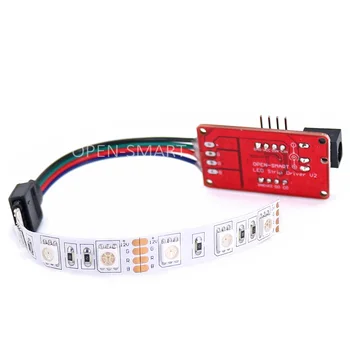 RGB LED Slokšņu Vadītāja Modulis, Pilna krāsu ar DC Jack + 10cm RGB LED Lentes Viegli Savienot 12V Barošanas bloki Arduino