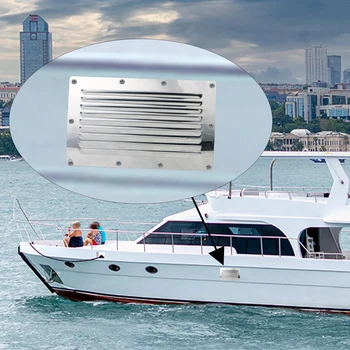 L250xW150xT0.8MM Laivu Nerūsējošā Tērauda Ventilācijas Segums Jūras Louvered Ventilatiors Izgatavots No S. S. 304 9Ventilation Caurumi