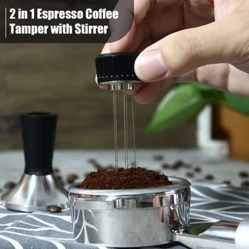 Kafijas Aizskart 53mm Espresso Kafijas Izplatītājs Aizskart Neizdibināms Portafilter Saderīgs ar 54mm Breville Portafilter Grozu