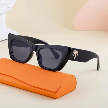 INS Vintage Cat Eye Saulesbrilles Sieviešu Laukumā Mazs Rāmis, Saules Brilles Sieviešu Zīmola Dizainere Retro Toņos Modes Oculos De Sol