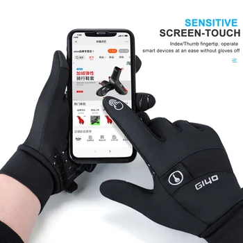 GIYO Touchscreen Cimdi Ziemas Āra Sporta Siltuma Cimdi Vīrietis Sieviete MTB Cimdi Pilnu Pirkstu, Motocikls, Velosipēds, Velosipēdu Aprīkojums