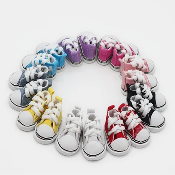 9color Asorti 5cm Audekla Kurpes BJD Lelles Modes Mini Rotaļu Kurpes Sneaker Bjd Lelles Kurpes, krievu Lelle Piederumi et013