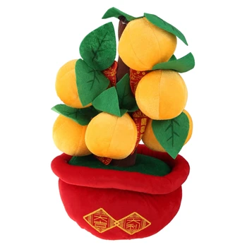 Ziemassvētku Rotājumi Plīša Imitācija Kumquat Podos 2022 Jaunā Gada Dienu Pavasara Festivāls Persiku Ziedu Rotas