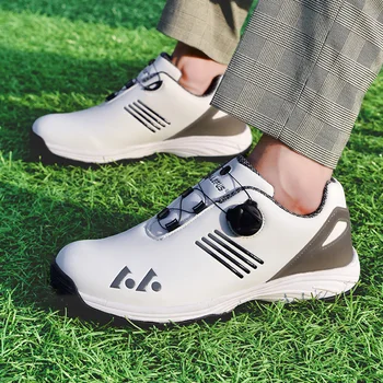 Zapatos De Golf Profesionales Para Hombre, Zapatillas Con Picos De Golf Resistentes Al Agua, Krāsu Blanco y Negro, Entrenadores
