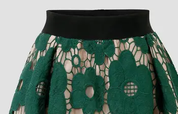 Karstā pārdošanas Vasarā Dāmas Svārki Sievietēm Mežģīnes Īsi Svārki Elastīgs Viduklis Bumbu kleita-line Puķu Dobi Matching Mežģīņu Svārki