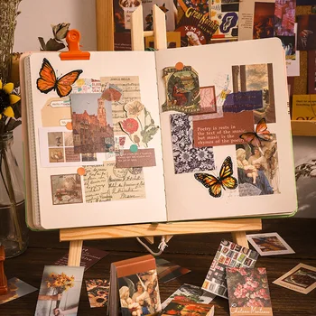 50gab / Retro eļļas glezna dekorācijas apdares materiālu, grāmatu, literatūras un mākslas rokasgrāmata dienasgrāmata INS pamata fona materiālus kataloga