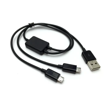 JAUNAS Dual Micro USB Sadalītājs Uzlādes Kabelis USB Vīrietis, lai 2 Micro USB Sadalītājs Maksas Kabeli 1 līdz 2 Micro USB datu Maksas Kabeli