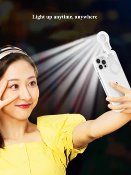 Portatīvo Mobilo Tālruni Gadījumā, IPhone 12 Pro Max LED Gredzens Aizpildīt Gaismas Skaistumu Selfie Gaisma, Zibspuldze, Tālrunis Lietā par IPhone 12