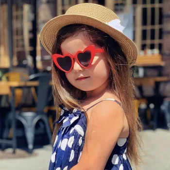 2023 Jaunu Bērnu Multfilmas Sirds Saulespuķu Saulesbrilles Meitenes Zēns Bērniem Āra Kārta UV400 Saules Brilles, Saulesbrilles Bērniem