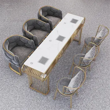 Eiropas Dzelzs Nagu Galdi un Krēsli noteikt vienkāršs Skaistumkopšanas Salons Profesionālā Manikīra Galdi ar Putekļsūcēju Mājas Grims Galdi