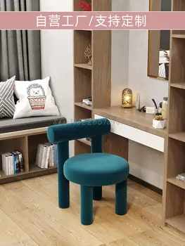 Tualetes galdiņš gaismas luksusa grims krēsls Guļamistabas atpakaļ mērci izkārnījumos sadzīves vienkārši Instagram gadījuma krēsls