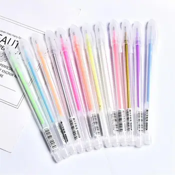 LOLEDE Multicolour Gēla Lodīšu Pildspalvas Komplekts Krāsains Krāsošana Zīmēšanas Pildspalvas Vāciņš Skolas Kancelejas Piederumi