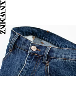 XNWMNZ 2023 Sieviešu Modes Džinsa Svārki Sieviete Vintage Augsta Vidukļa Priekšā Sadalīt Slim Fit Sieviešu Šiks Svārki