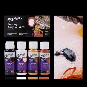 4 Krāsas Šķidrums Akrila Pigmenti Premium Akrila Krāsu Komplekts Bērnu Mākslas Zīmēšanas Piederumi DIY Mākslas Lejot Akrila Glezna