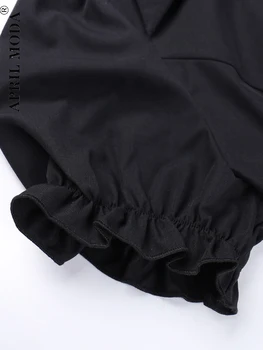 2023 Sieviešu Vintage Melns Krekls Gothic Harjauku Kroku Y2k Blūze Pogu Uz Augšu Korejas Tumši Cieši Garām Piedurknēm Estētisko Sieviešu Topi
