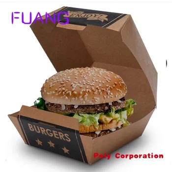 Hamburgeru Iepakojumu Pasūtījuma Atņemt Papīra Burger Lodziņā Hamburger Iepakojuma Kastes