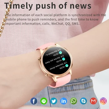 PLUMZONG 2023 Bluetooth Zvanu Smart Skatīties Sieviešu Fitnesa Tracker sirdsdarbība Pielāgošanas Skalu, Skatīties Sports Smart Aproce Par Android, IOS