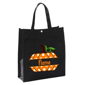Halloween Tote soma, Personalizētu Halloween soma, Audekls Tote Halloween soma Ražas Soma Triks vai Ārstēšanai Soma