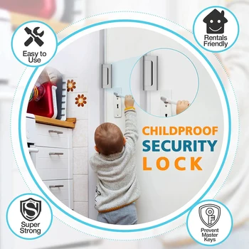 Mājas Drošības slēdzenes Uzlabot Bērnu Drošības Durvju Nostiprināšana Bloķēšanas Atbalstu 800 lbs iekšējai Durvju Drošības Skrūve Aizsargātu Jūsu Mājās