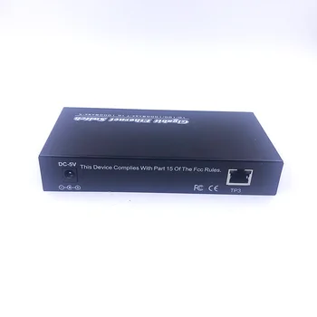 4SC3UTP Reverse Ātri Erhetnet 10/100/1000M Ethernet Switch 4 Šķiedras Ostas SC 20KM3UTP RJ45 FiberOptical Slēdzis ar Adapteri