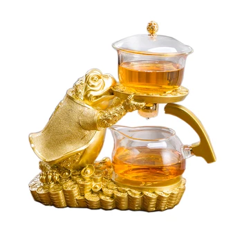 Radošā Automātiska Tējkannas Tējas Infuser Magnētisko Ūdens Novirzīšanu karstumizturīga Kungfu Tējas Dzeršanas Ķīnas Stikla Tējas Komplekts Tējas Padarīt