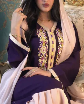 Musulmaņu Tuvo Austrumu Arābu Dubaija Dienvidaustrumu Āzijā, Apģērbu izšūšana Mežģīņu Izšūšanas Drēbes Elegantas Vakara Kleitas Abaya Kaftan