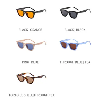 Fashion Square Unisex Saulesbrilles Luksusa Dizaineru Mazo Kadru Dzeltenas, Saules Brilles Sievietēm, Vīriešiem Retro UV400 Toņos Brilles UV400