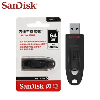 SanDisk CZ48 USB 3.0 Flash Drive Pildspalvu 16GB 32GB 64GB, 128GB un 256 gb 512 GB Zibatmiņas Disks Stick Pendrive Flashdisk USB Taustiņu U Diska uz PC